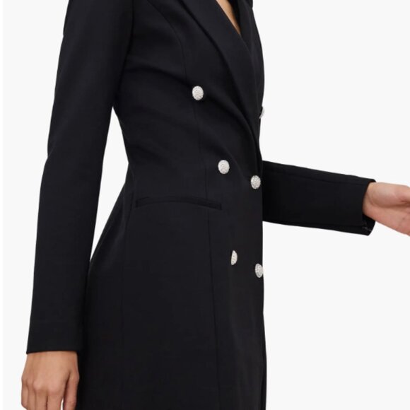 GOOD AMERICAN Luxe Suiting Exec Long Sleeve Blazer Minidress (3XL) New With Tags - Picture 4 of 5